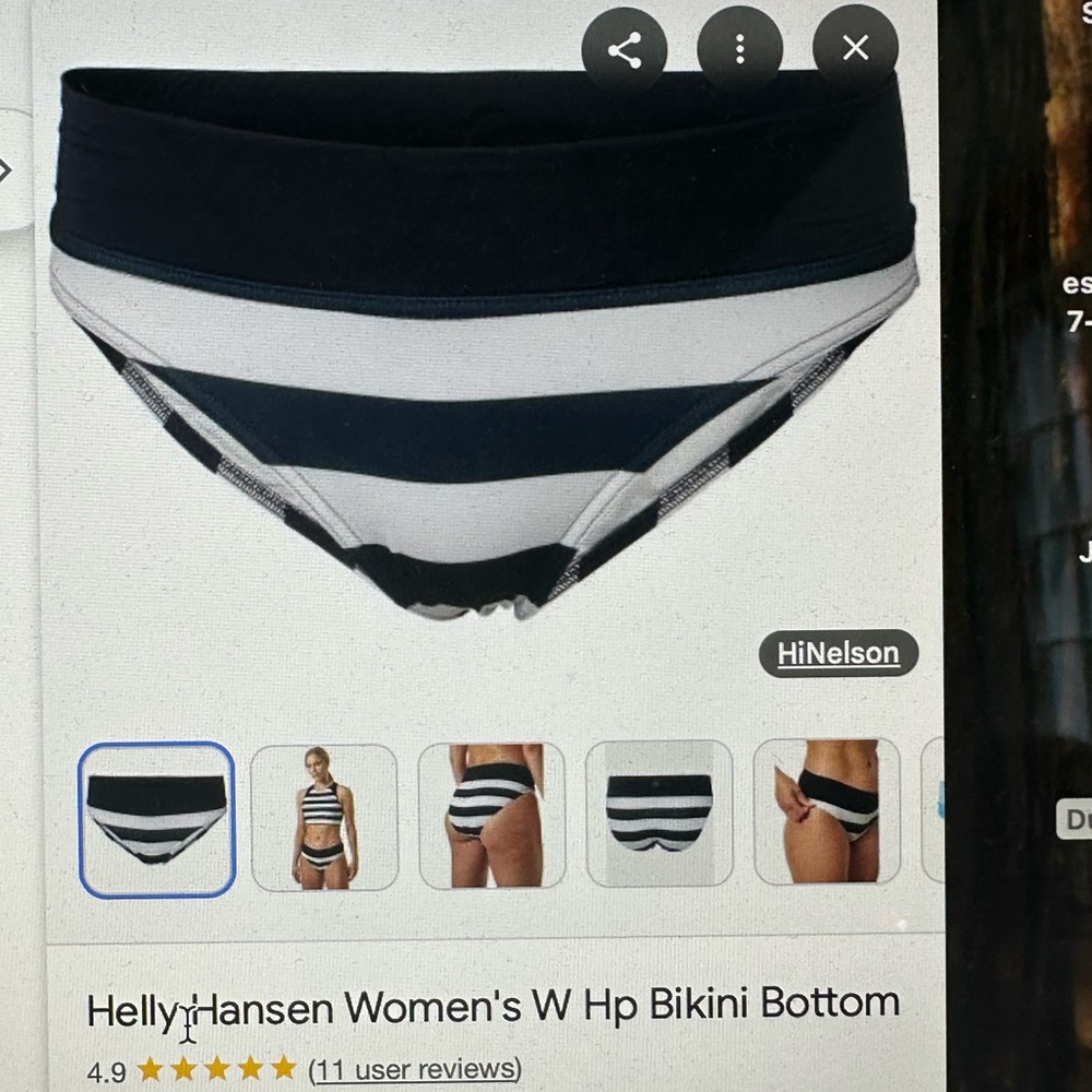Helly Hansen Black and White Striped Two Piece- Women’s Large- worn once - Picture 4 of 6